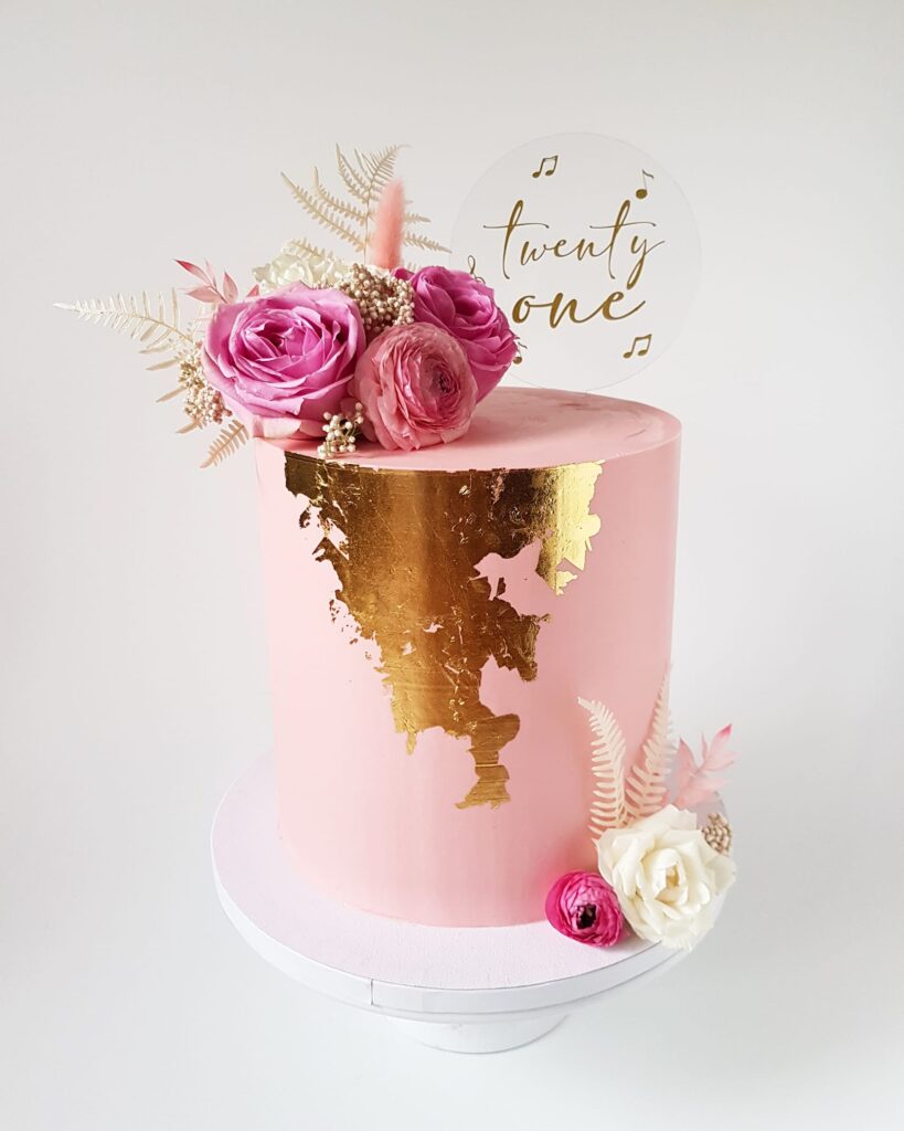 Pink Floral Birthday Cake in Adelaide by Brown Sugared Love.