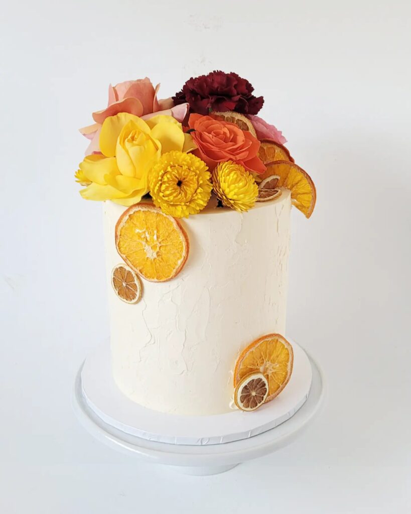 Summer Fruits and Florals Cake in Adelaide by Brown Sugared Love.