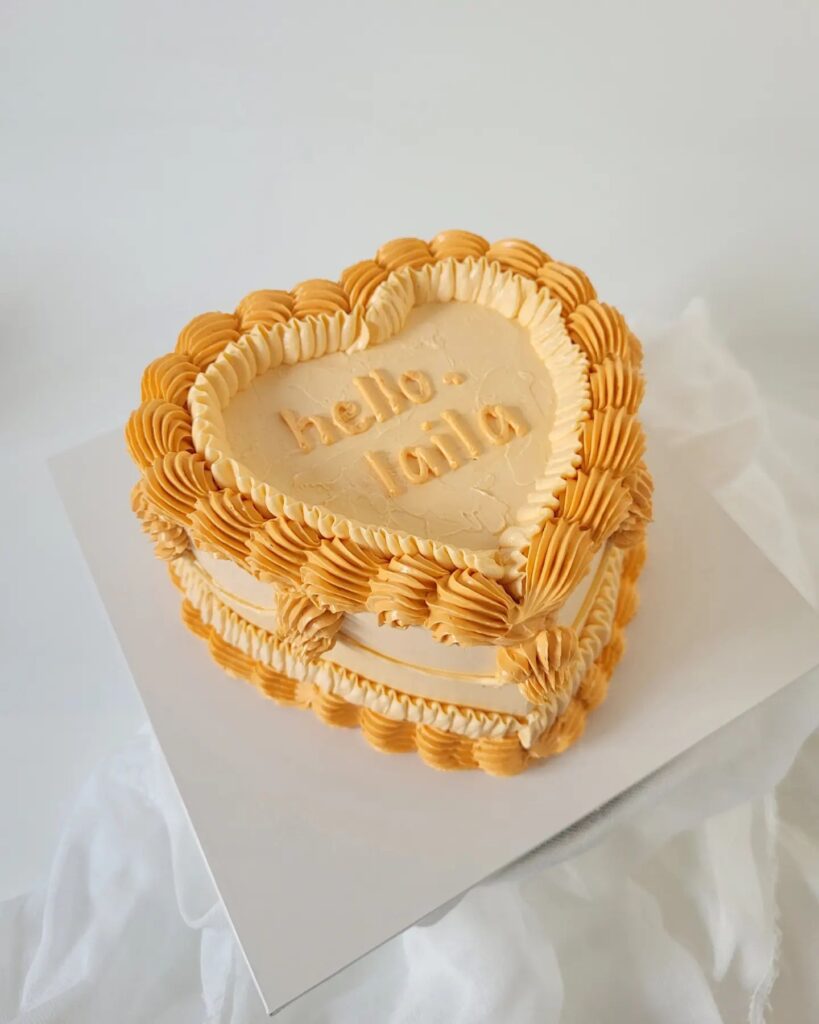Buttercream Heart Cake in Adelaide by Brown Sugared Love.