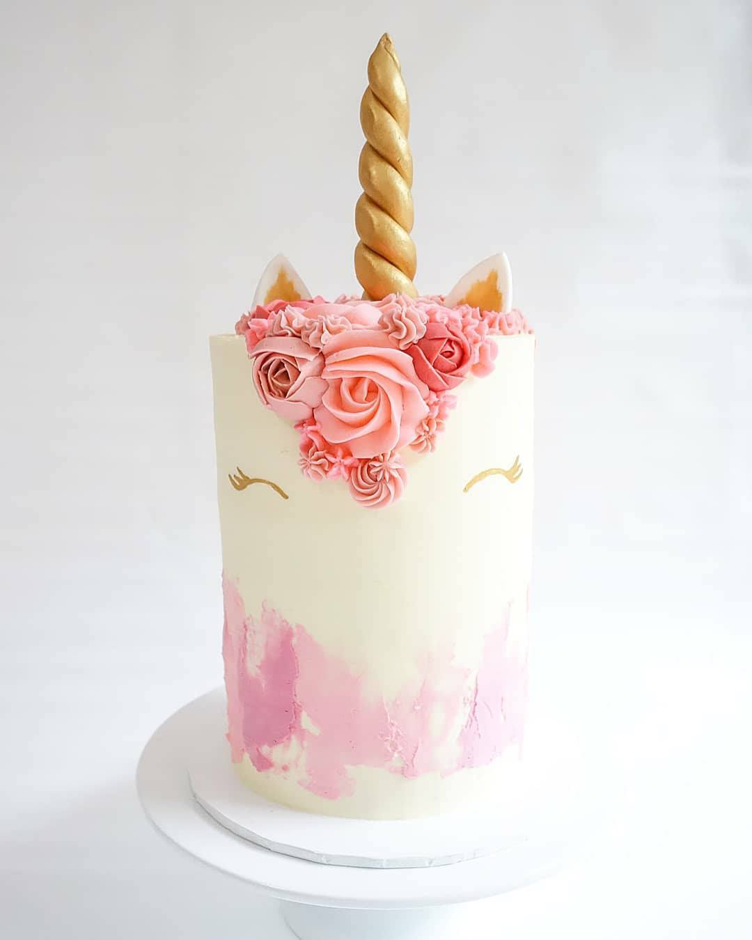 Modern Unicorn Cake in Adelaide by Brown Sugared Love.
